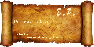 Demecs Petra névjegykártya